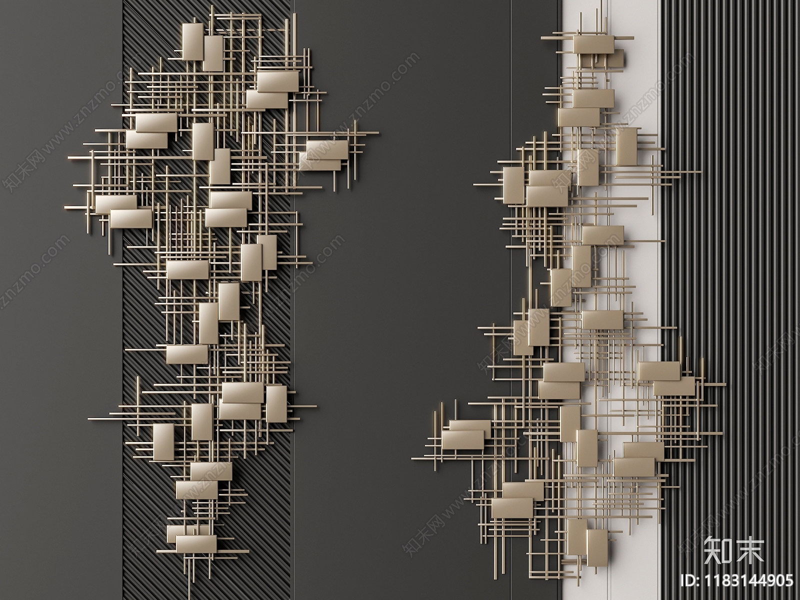 现代挂件3D模型下载【ID:1183144905】