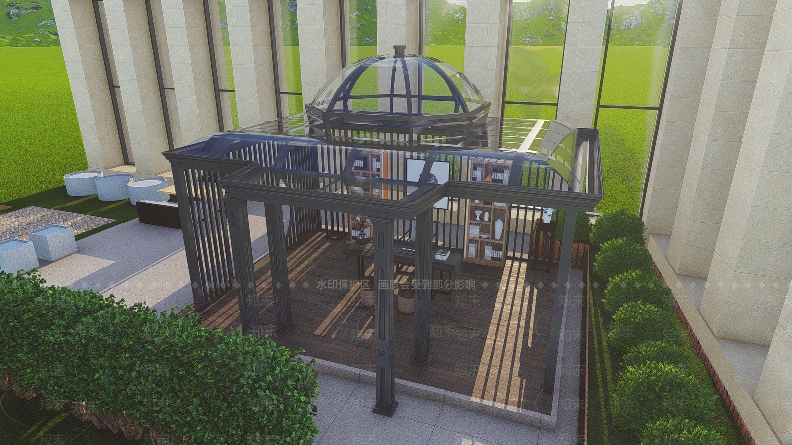 现代别墅SU模型下载【ID:1183148089】