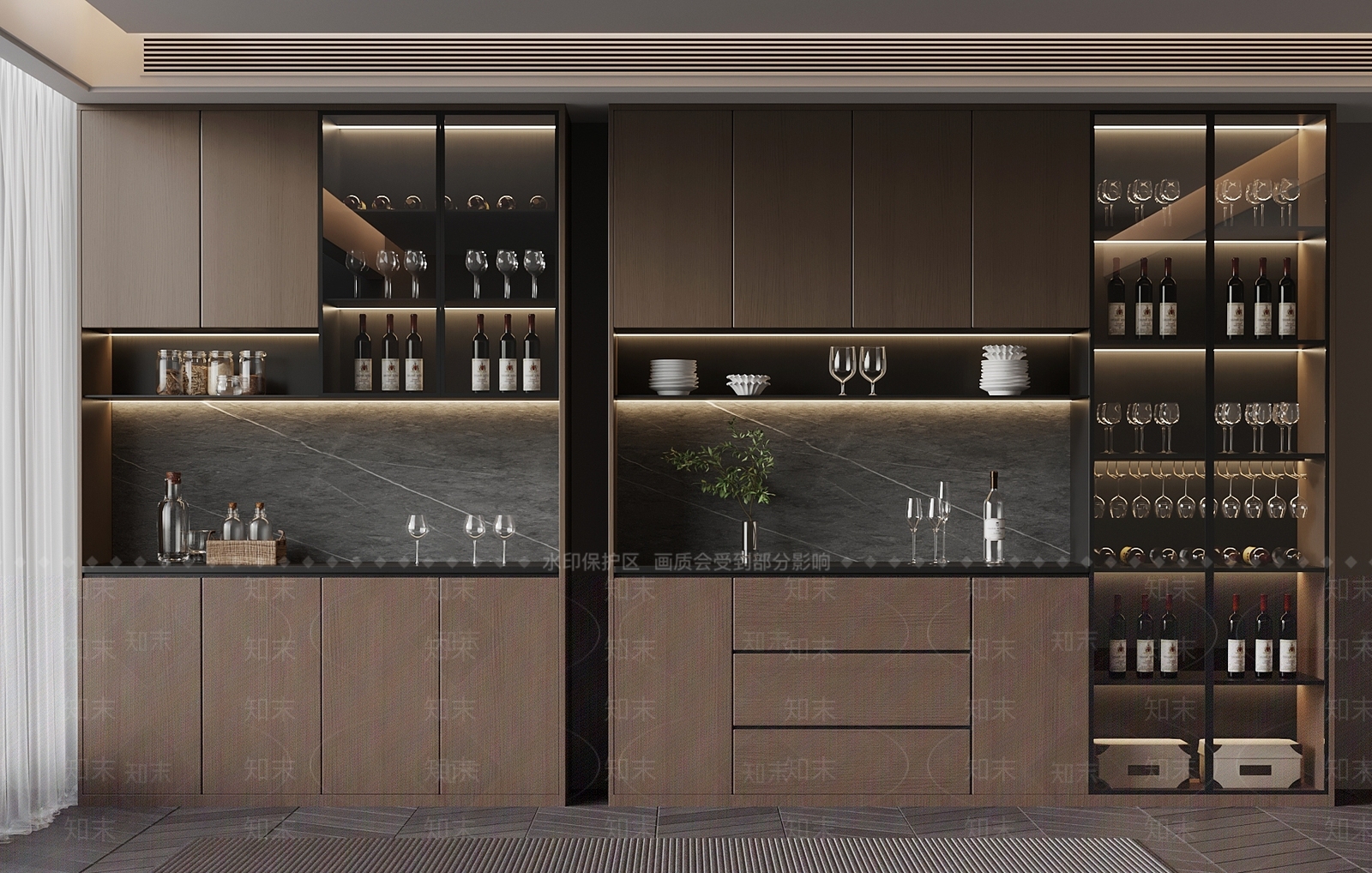 意式酒柜3D模型下载【ID:1183151182】