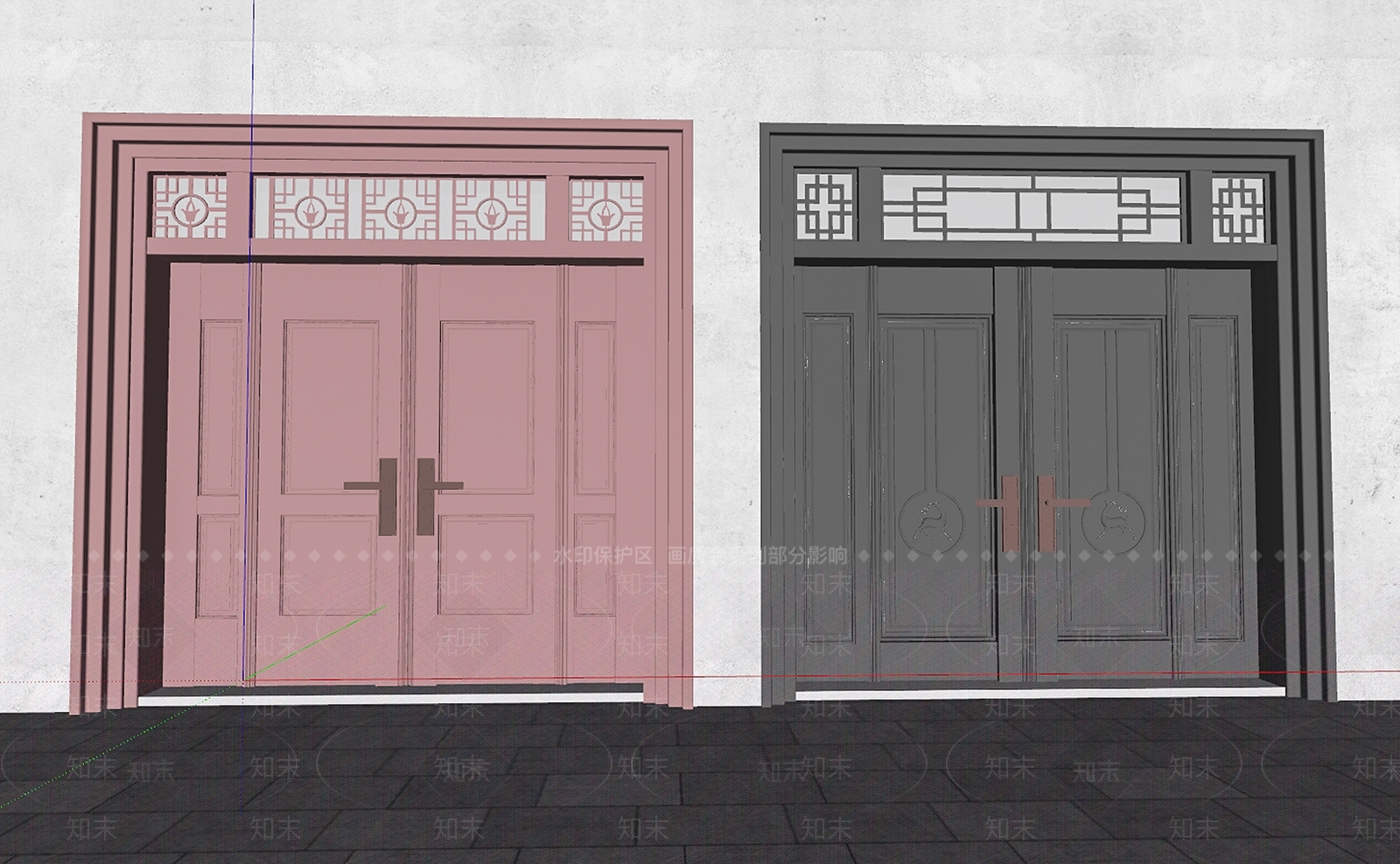 现代双开门SU模型下载【ID:1183155804】