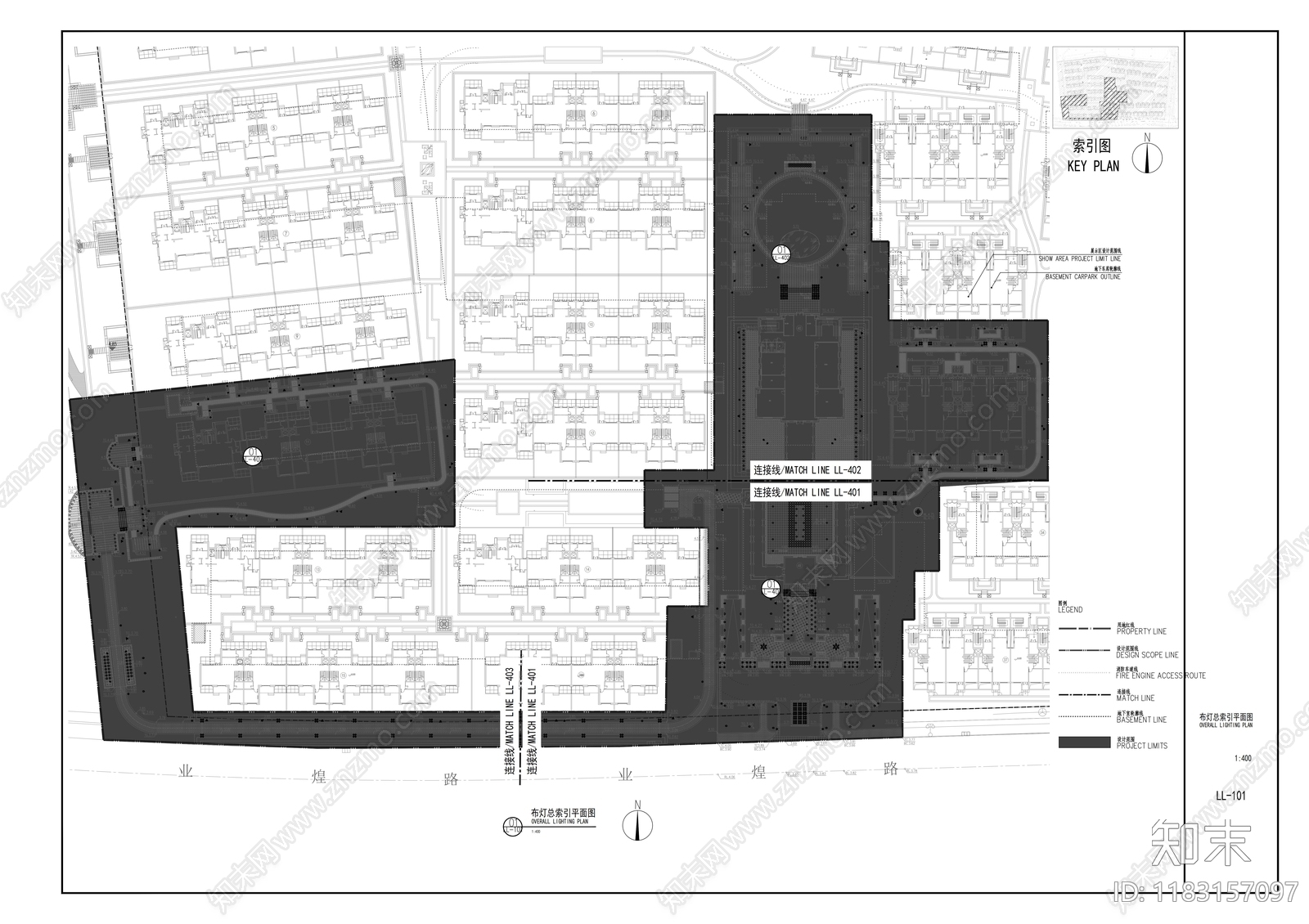 现代小区景观cad施工图下载【ID:1183157097】