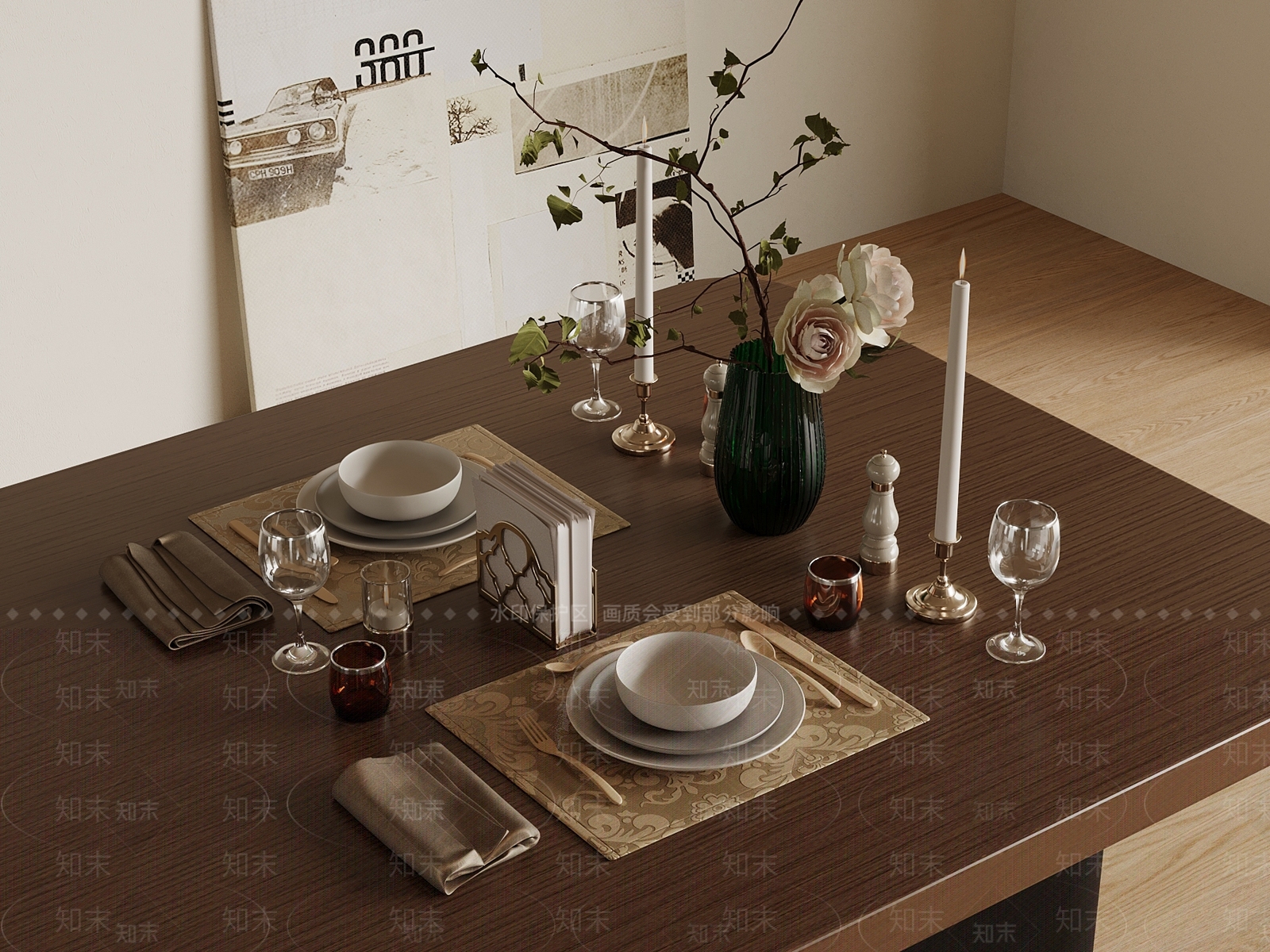 餐具3D模型下载【ID:1183164422】