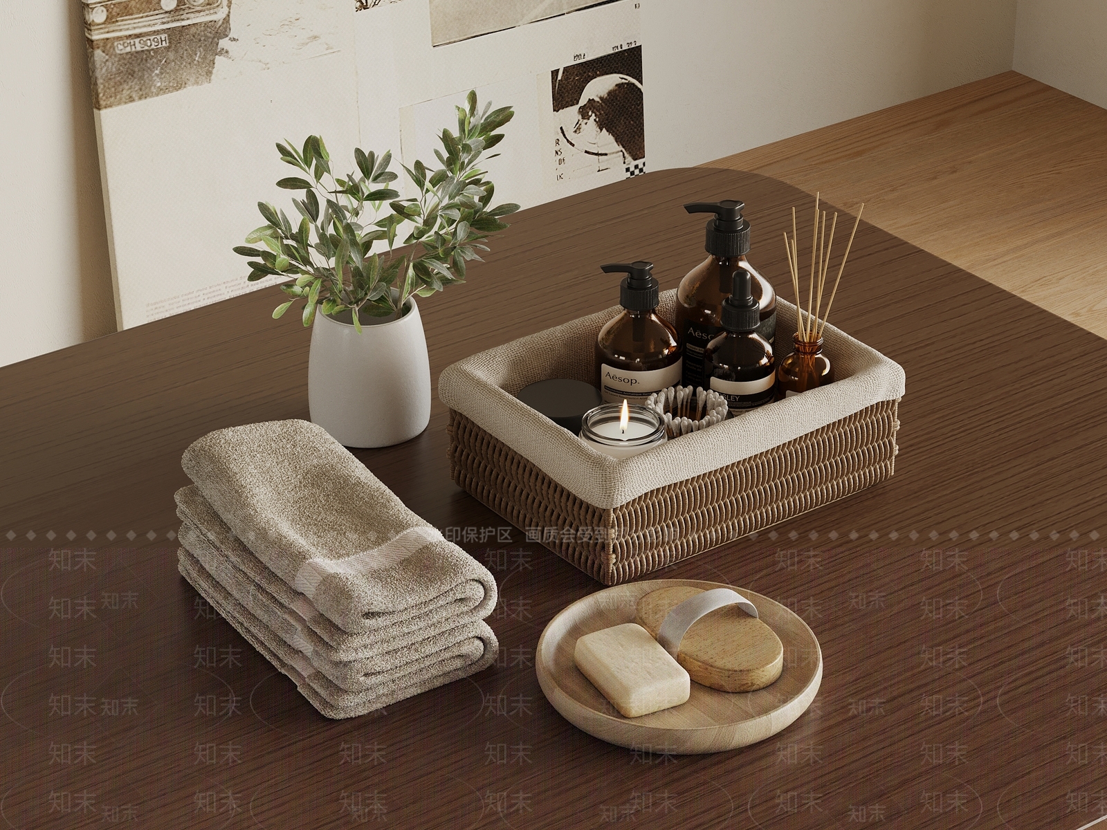 洗浴用品3D模型下载【ID:1183178335】
