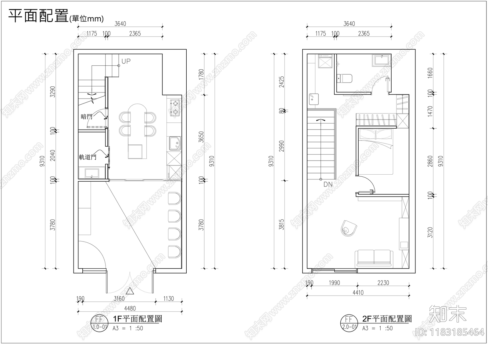 现代公寓cad施工图下载【ID:1183185464】