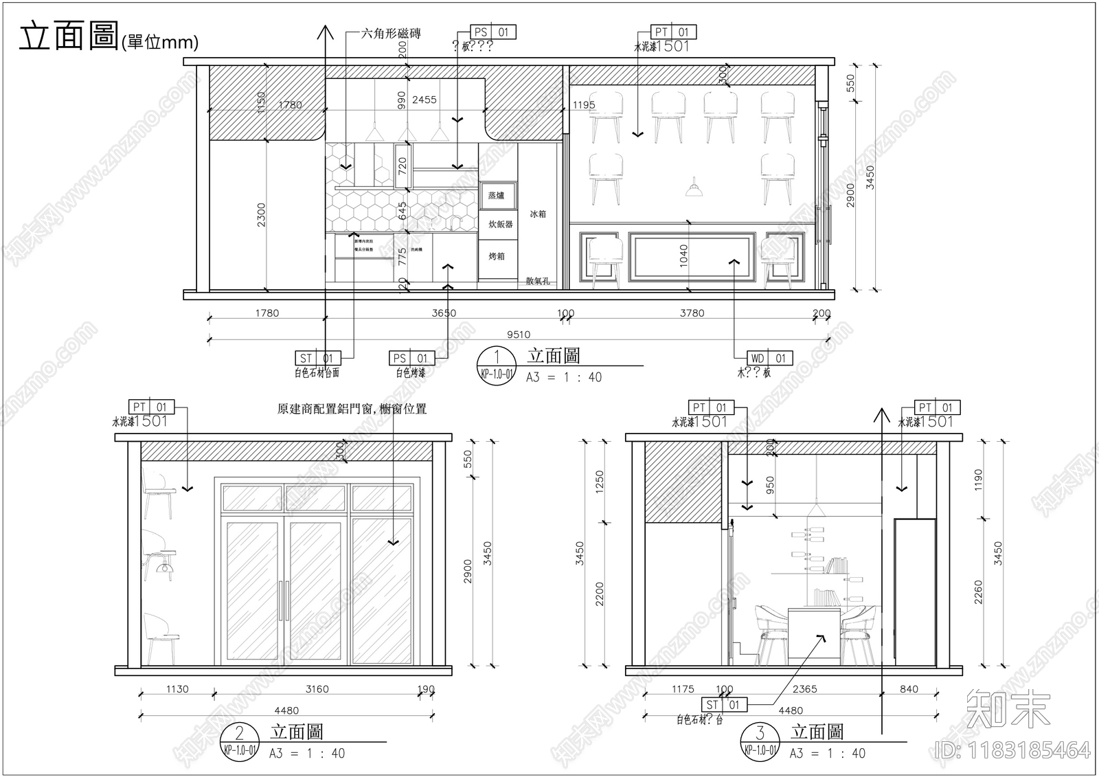 现代公寓cad施工图下载【ID:1183185464】