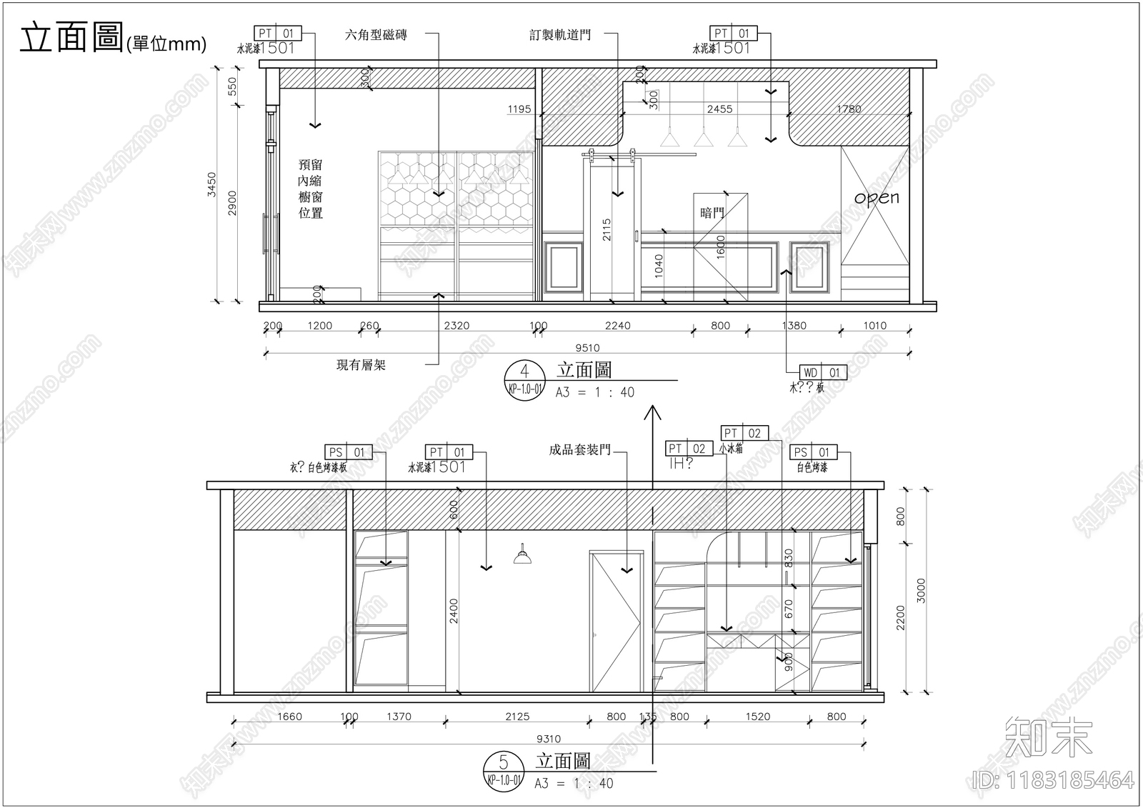 现代公寓cad施工图下载【ID:1183185464】