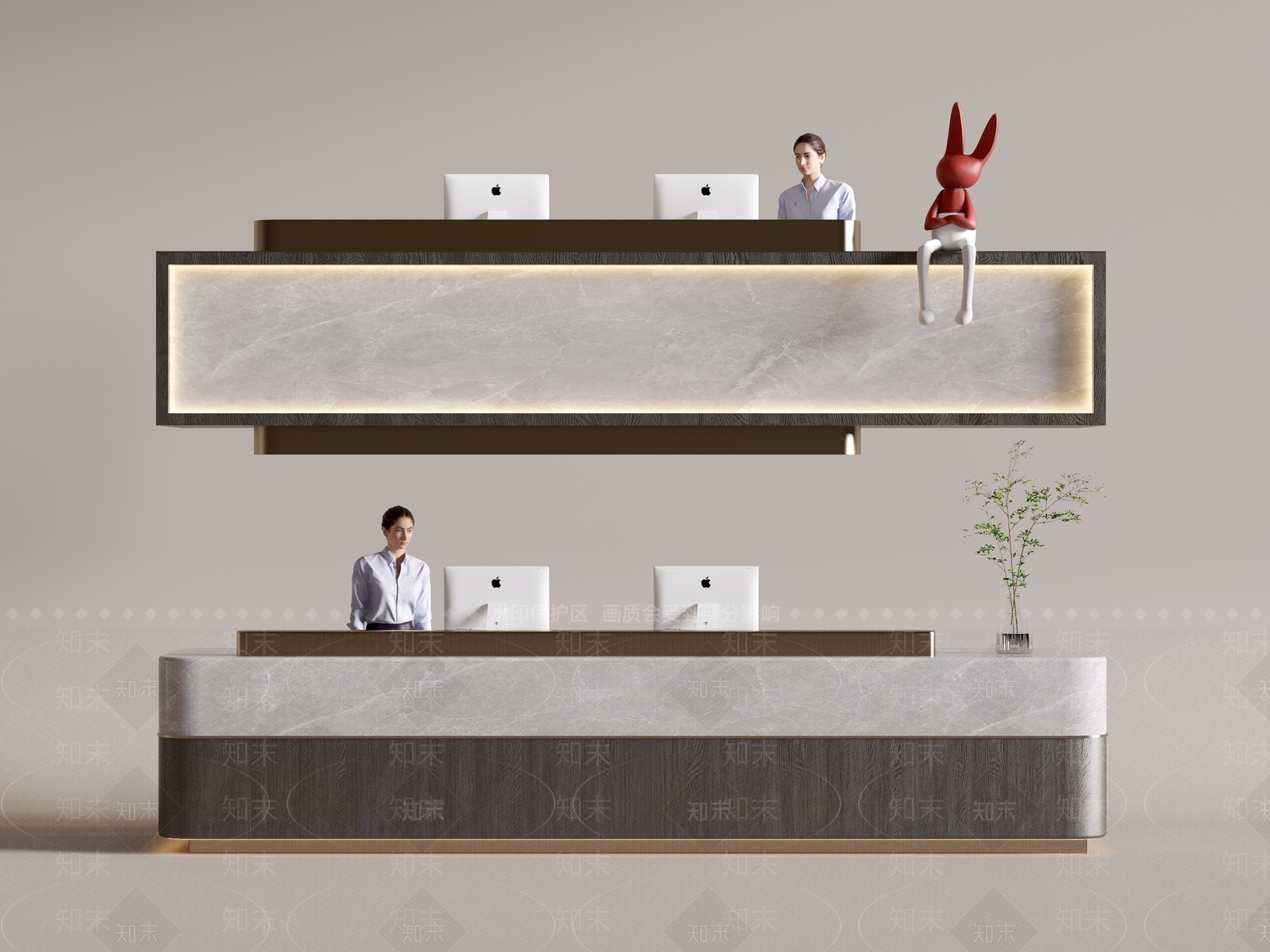 现代简约前台3D模型下载【ID:1183190909】