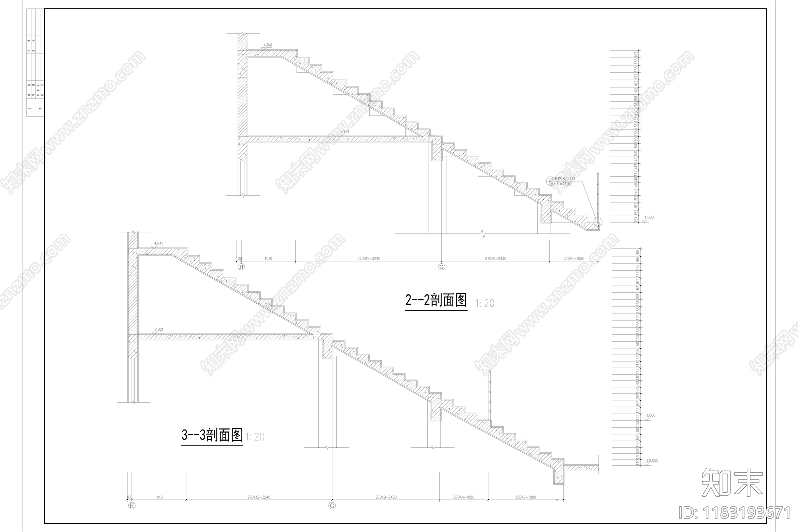 现代简约体育馆建筑cad施工图下载【ID:1183193671】