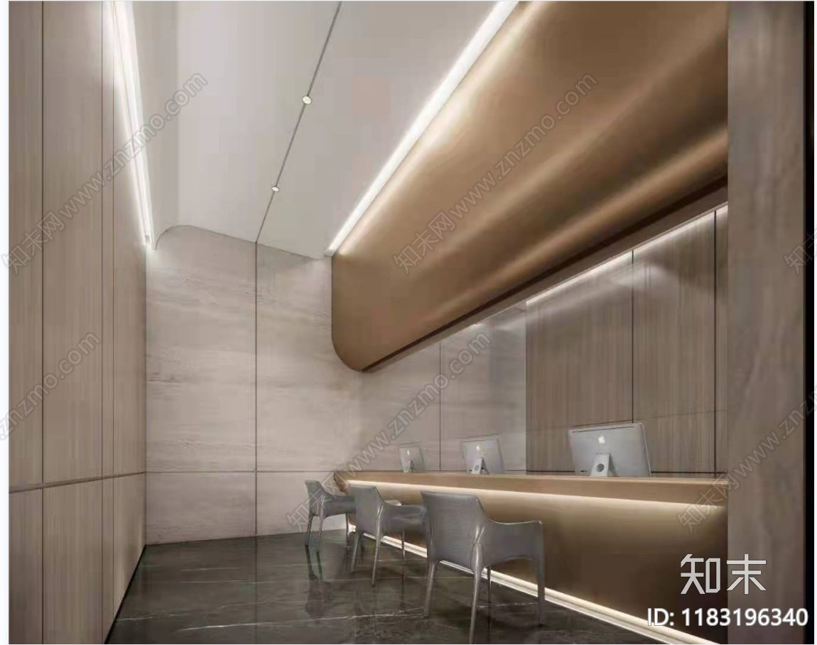 现代售楼处cad施工图下载【ID:1183196340】