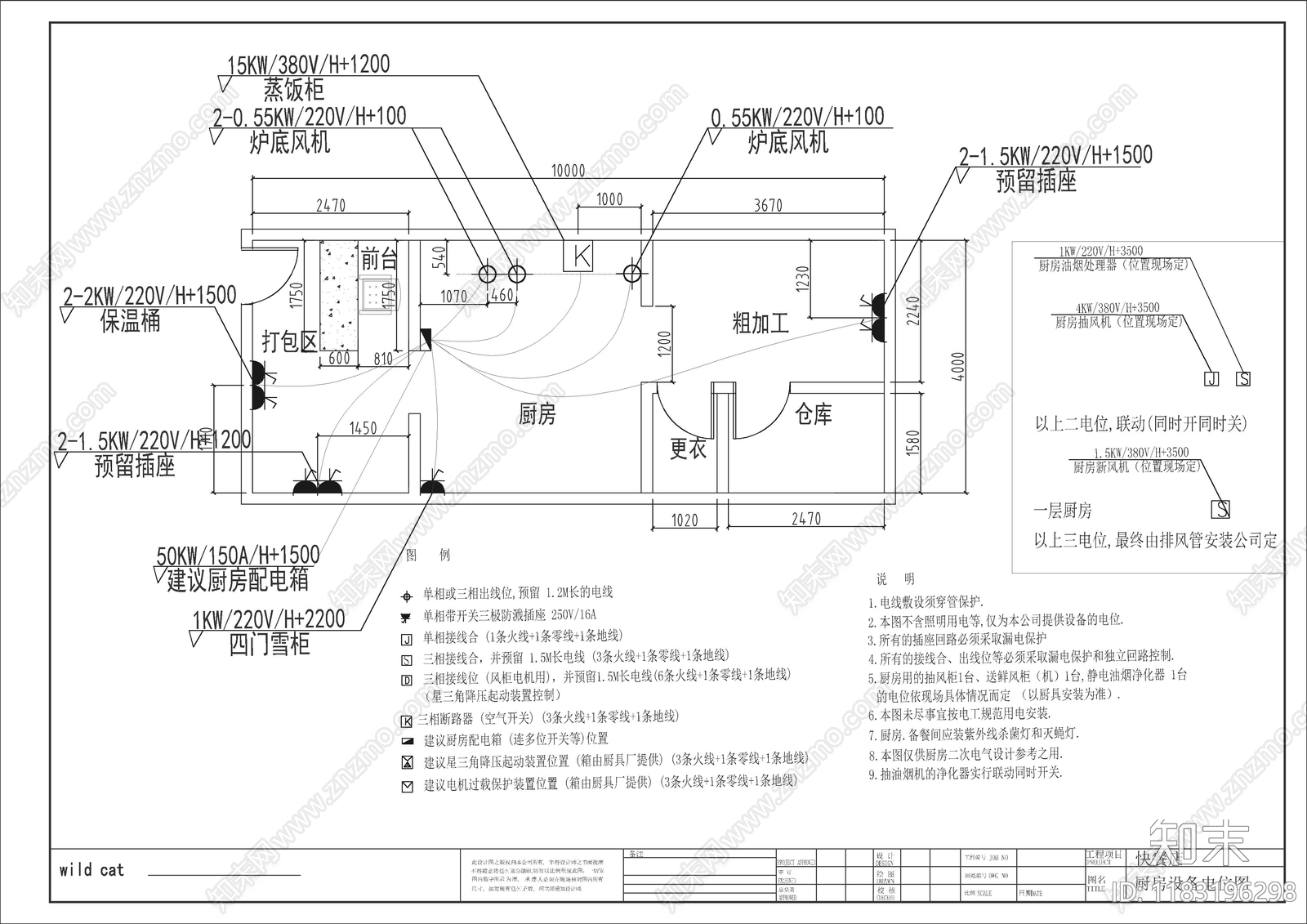 现代后厨cad施工图下载【ID:1183196298】