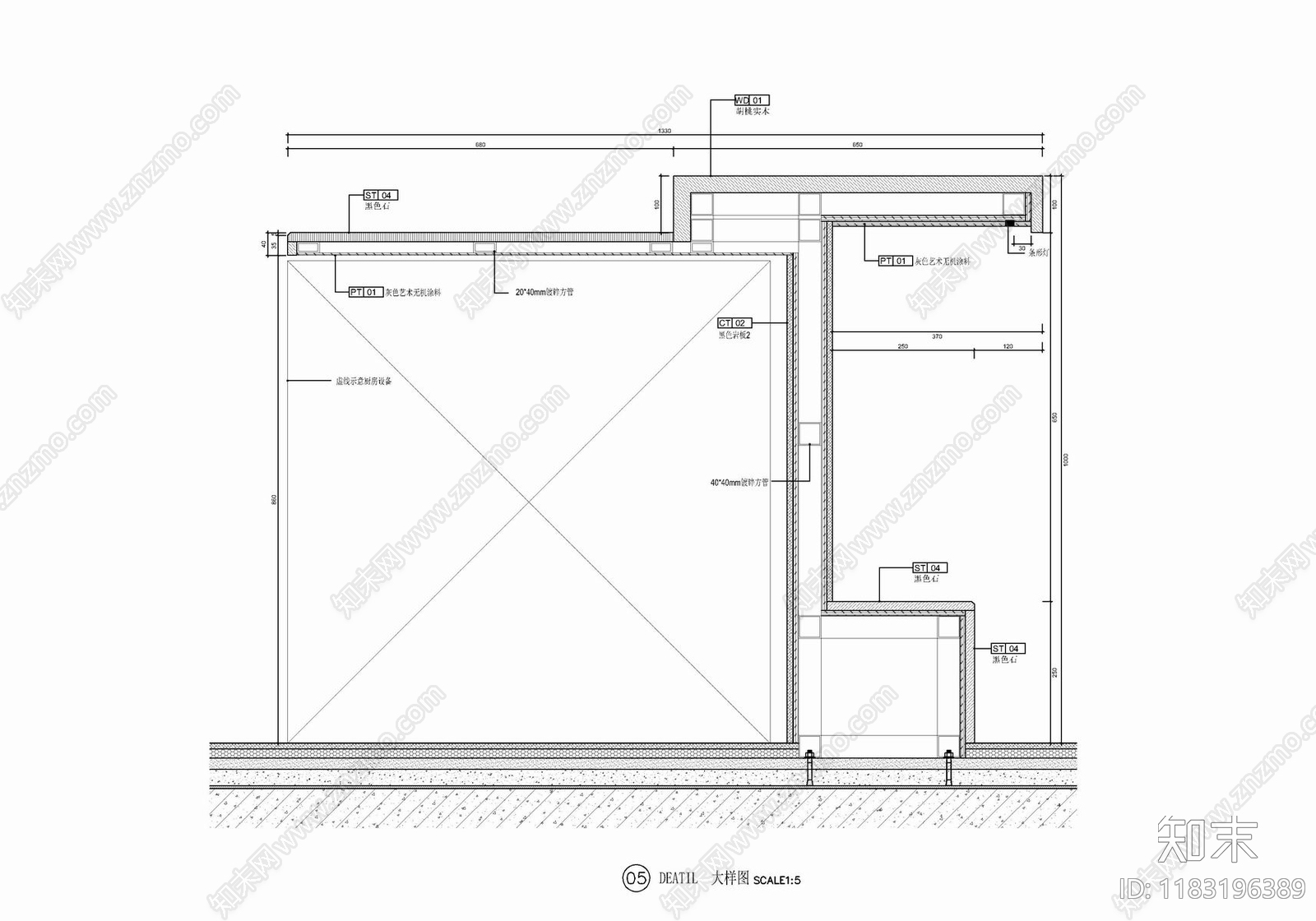 现代日式家具节点详图cad施工图下载【ID:1183196389】