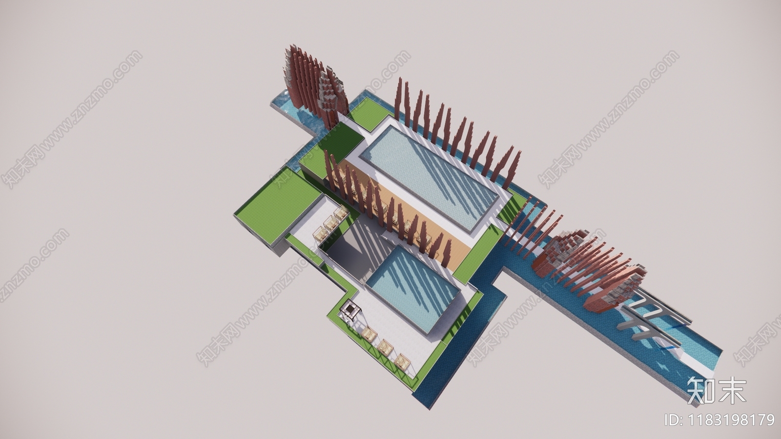 现代简欧教堂建筑SU模型下载【ID:1183198179】