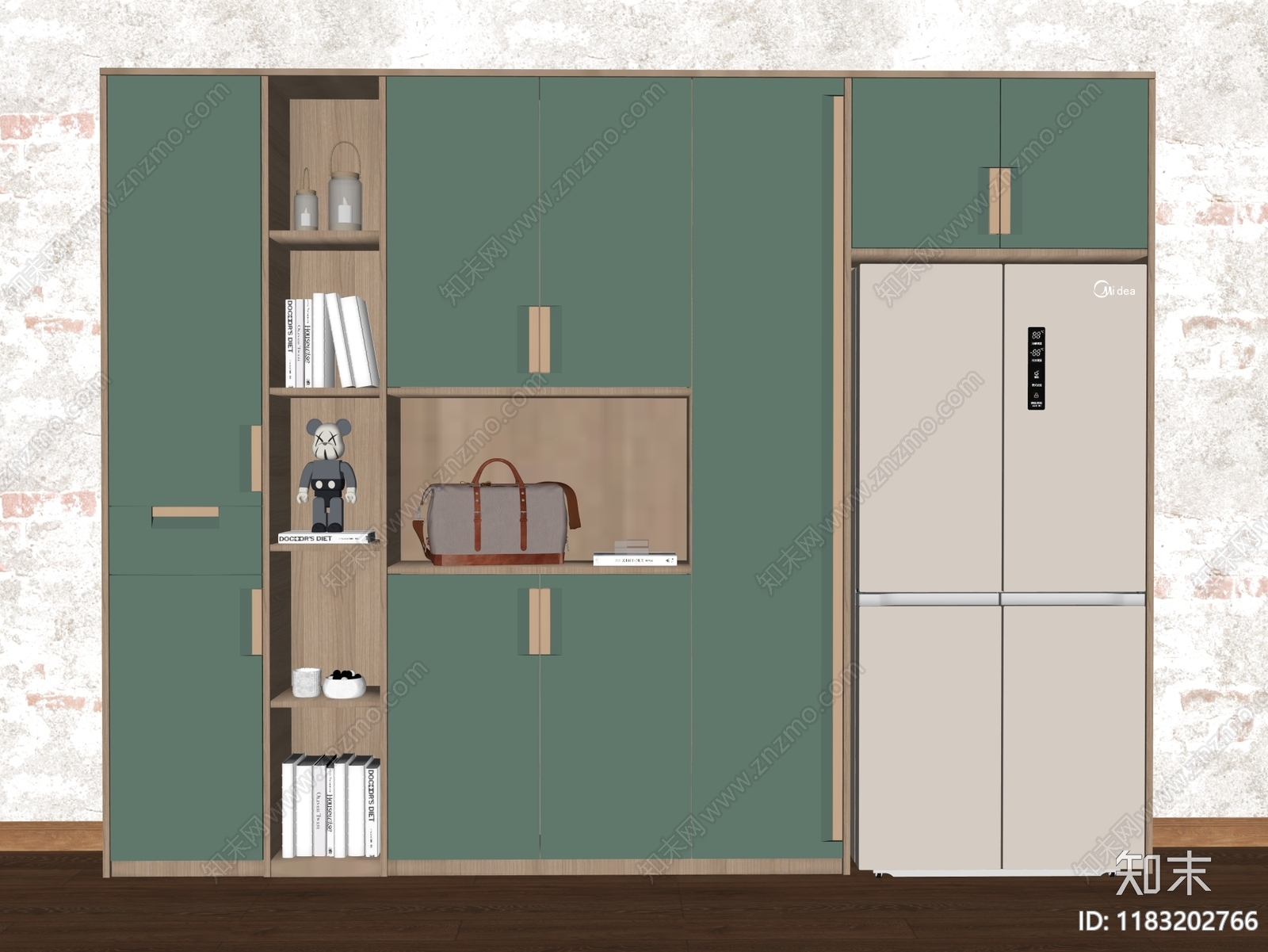 现代餐边柜SU模型下载【ID:1183202766】