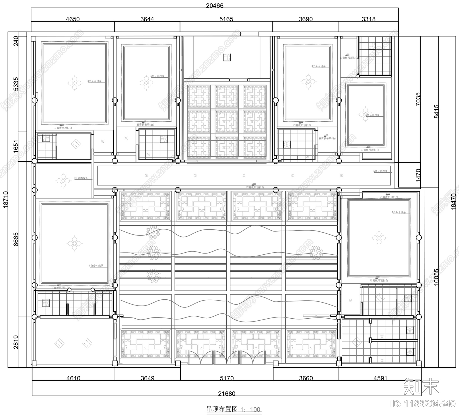 中式民宿cad施工图下载【ID:1183204540】