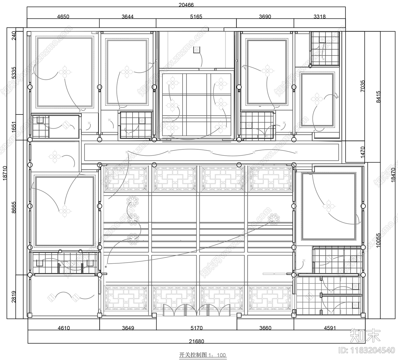 中式民宿cad施工图下载【ID:1183204540】