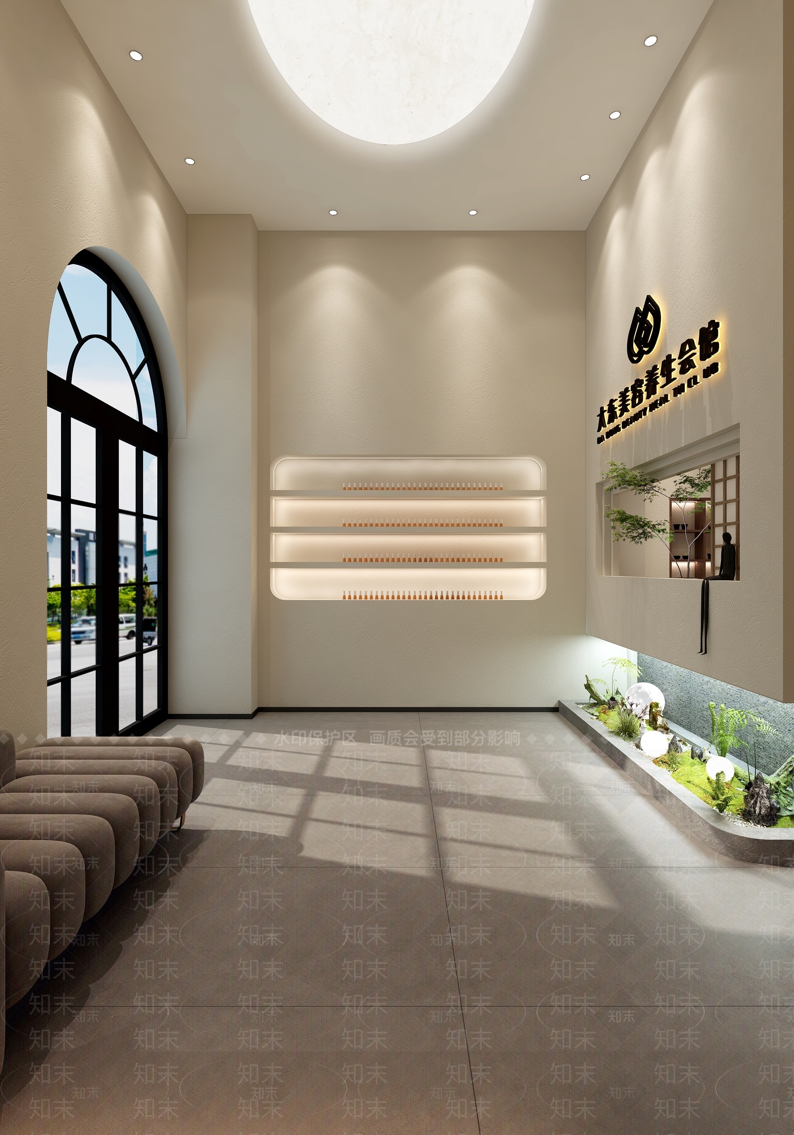 奶油侘寂美容院3D模型下载【ID:1183208834】