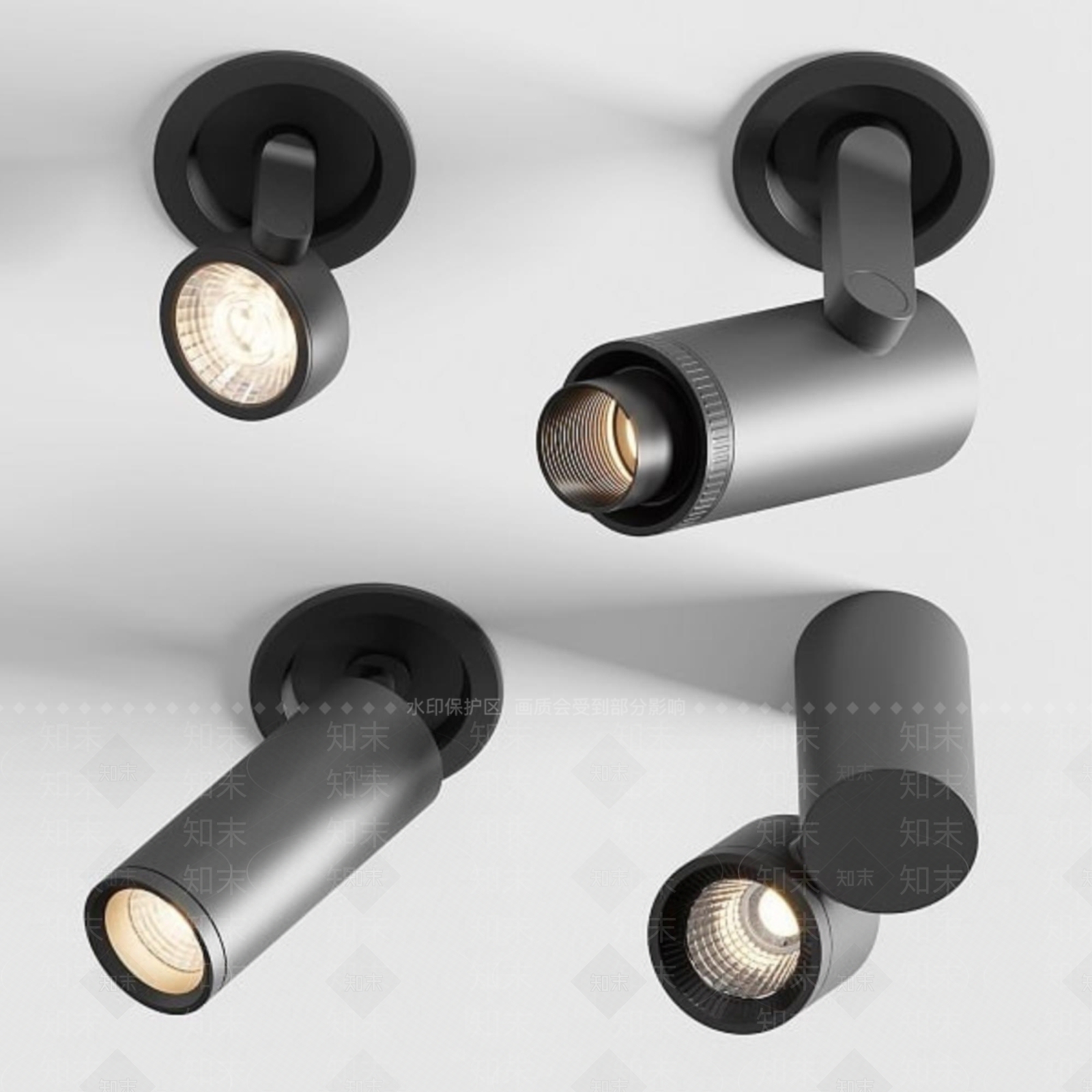 现代简约射灯3D模型下载【ID:1183209569】