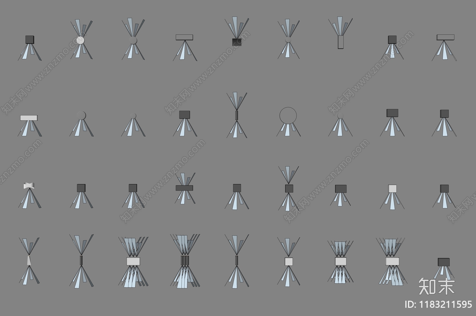 现代壁灯SU模型下载【ID:1183211595】