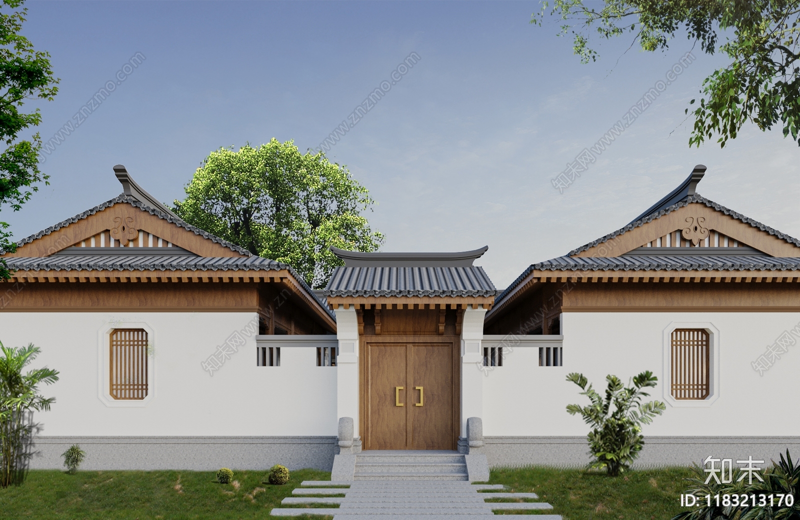 中式新中式古建3D模型下载【ID:1183213170】