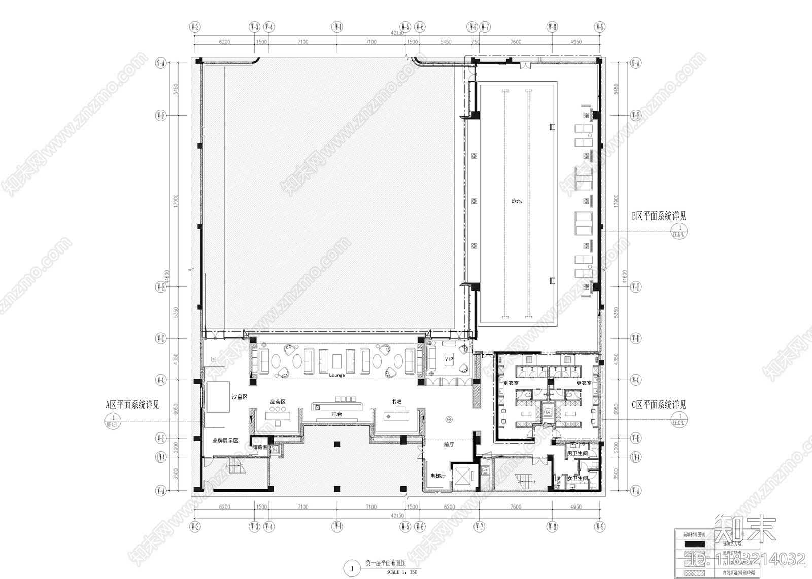 现代会所cad施工图下载【ID:1183214032】
