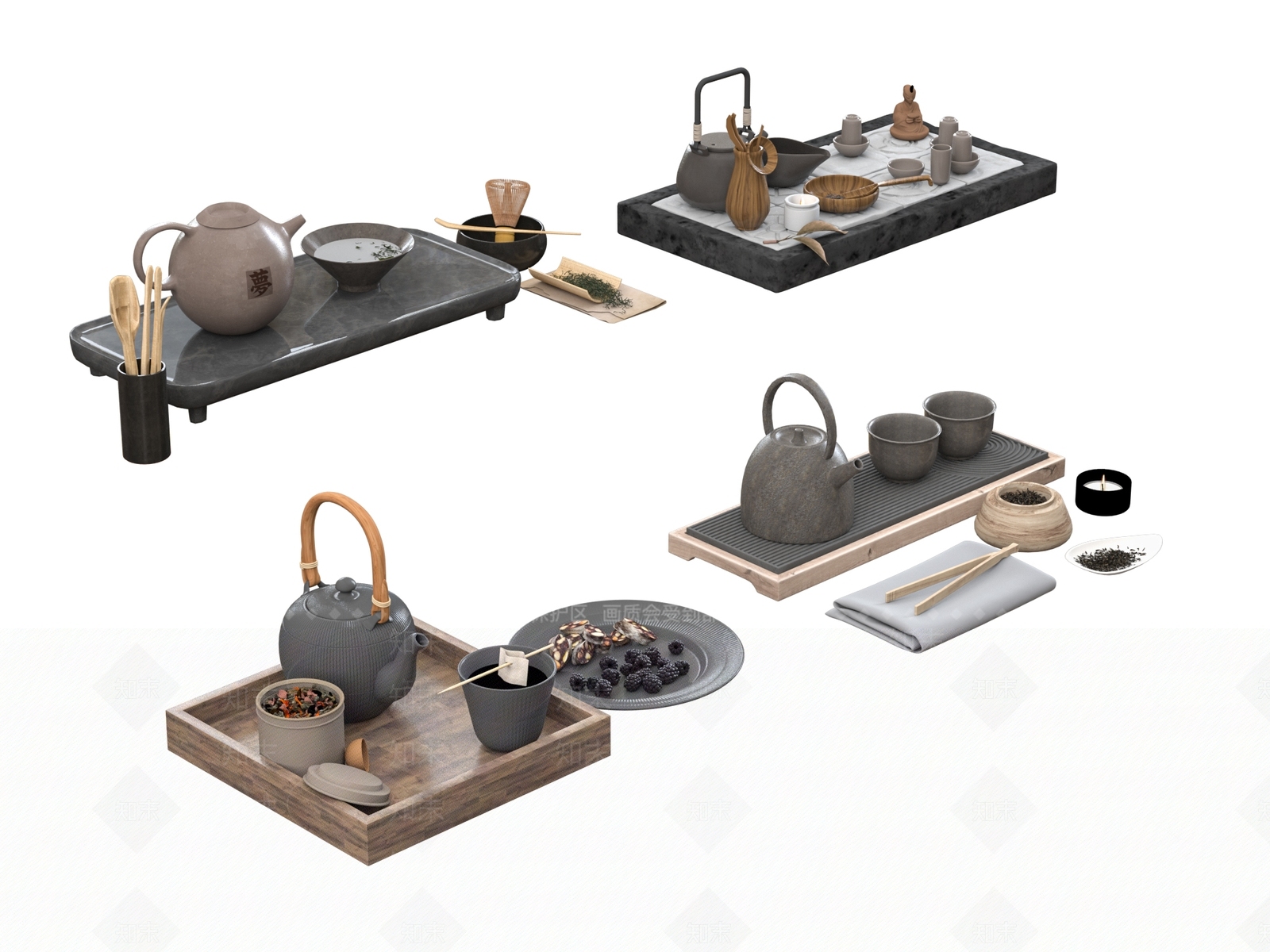 茶具3D模型下载【ID:1183224647】