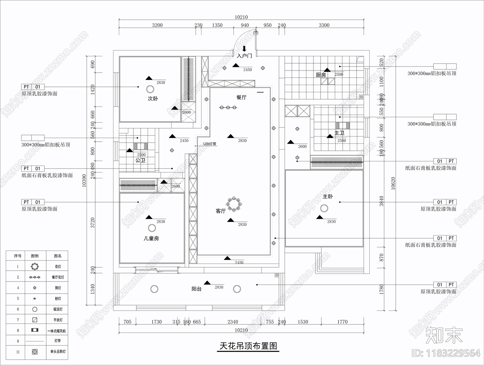 平层cad施工图下载【ID:1183229564】