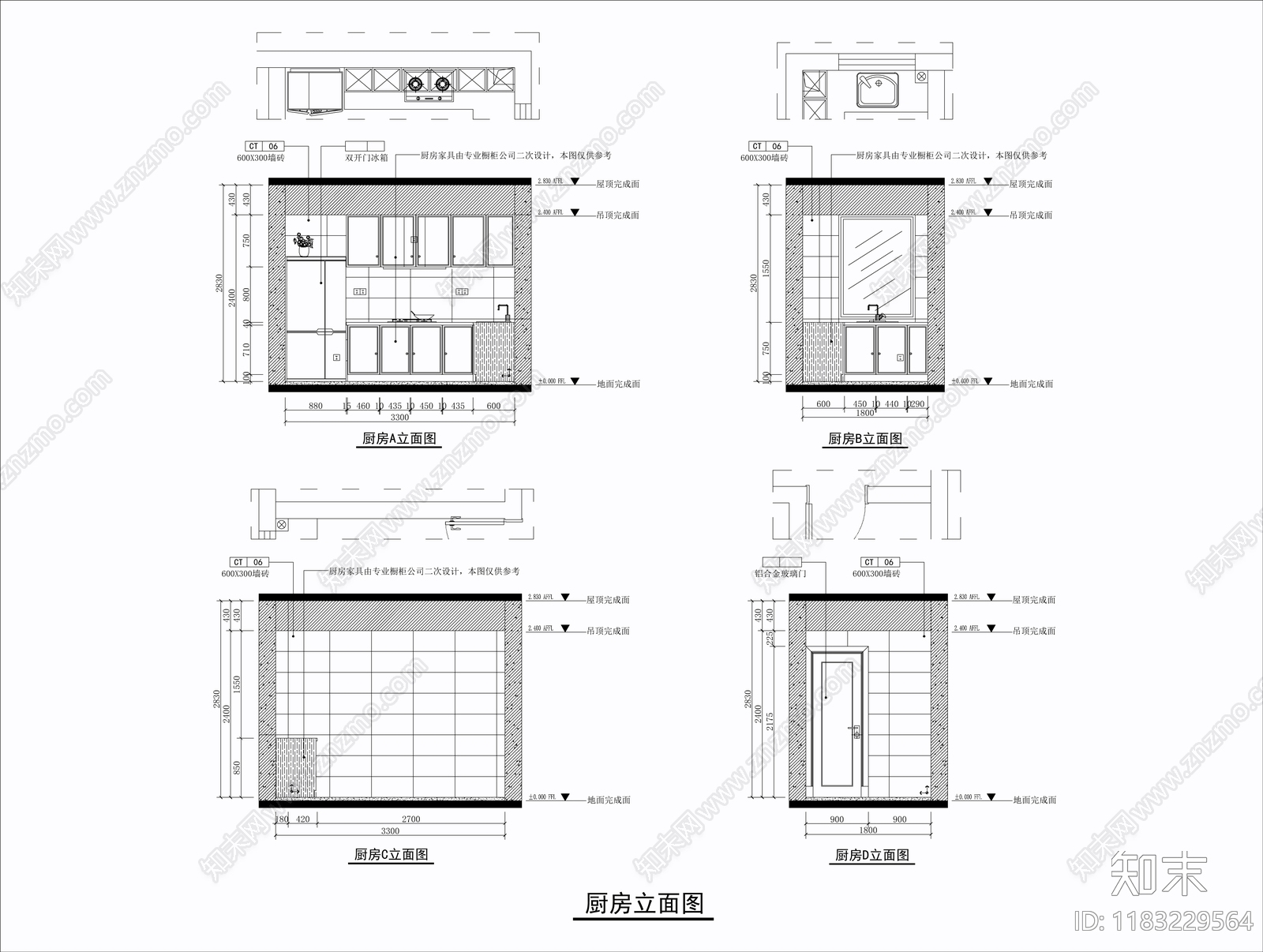 平层cad施工图下载【ID:1183229564】