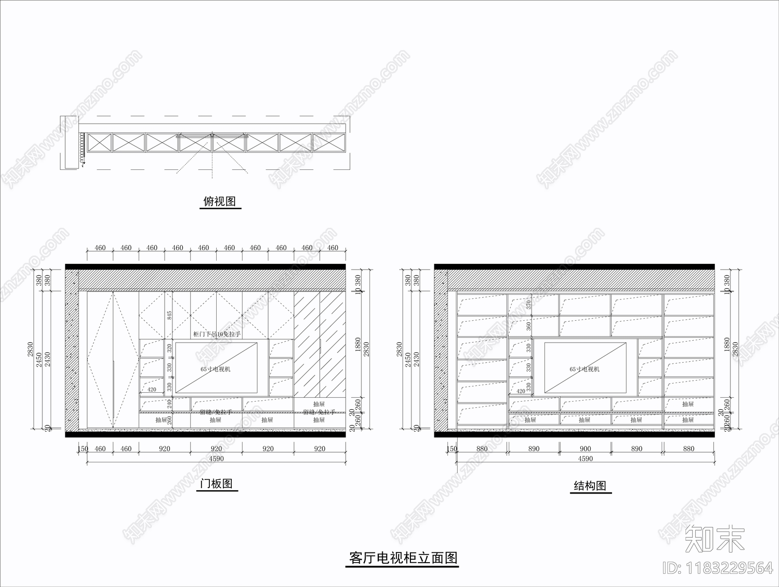 平层cad施工图下载【ID:1183229564】