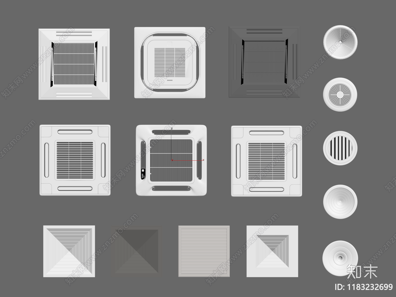 空调出风口SU模型下载【ID:1183232699】
