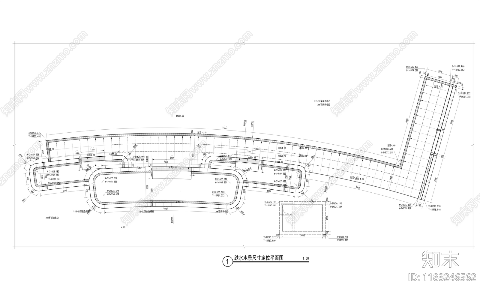 现代水景cad施工图下载【ID:1183246562】