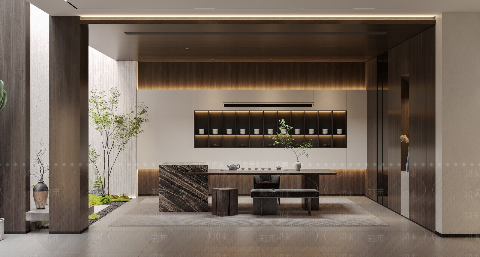 新中式茶室3D模型下载【ID:1183248693】