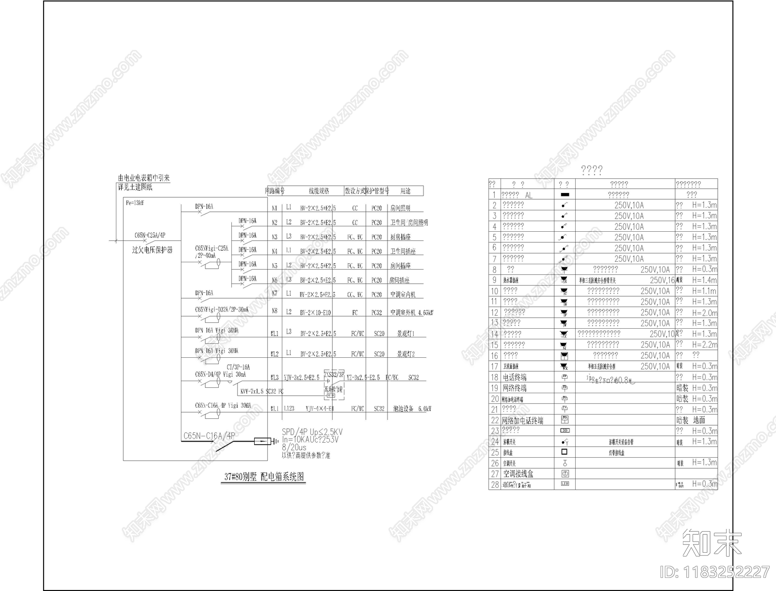 电气图cad施工图下载【ID:1183252227】