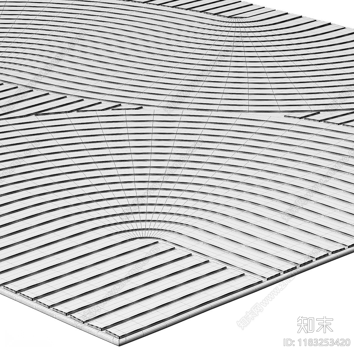 奶油侘寂地毯3D模型下载【ID:1183253420】