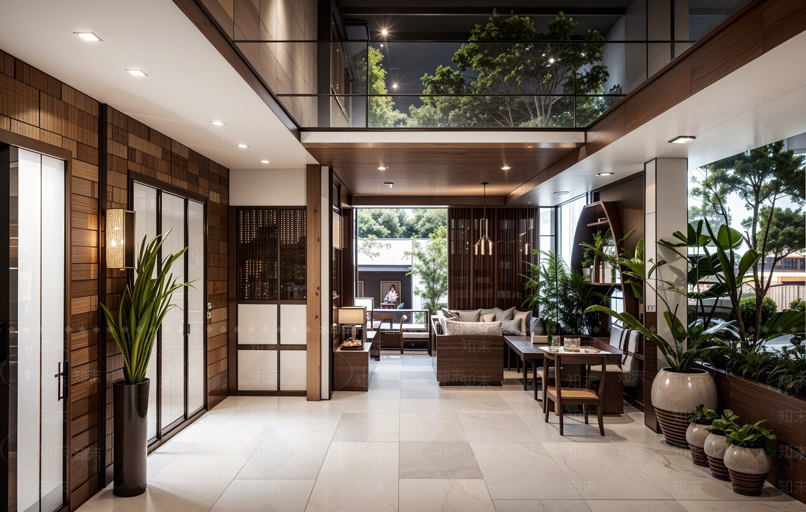 现代简约民宿建筑SU模型下载【ID:1183267312】