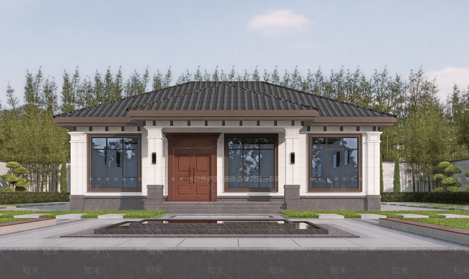 新中式别墅SU模型下载【ID:1183270353】