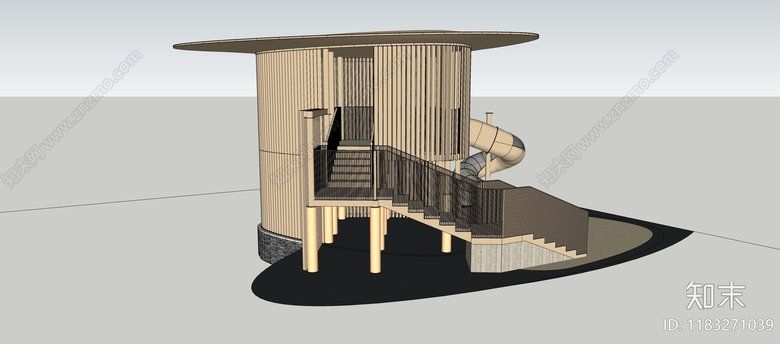 现代儿童游乐区SU模型下载【ID:1183271039】