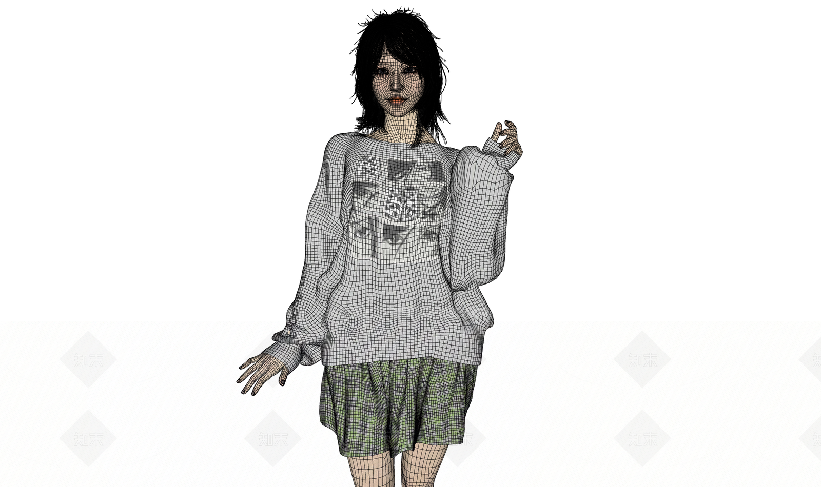 女人3D模型下载【ID:1183271836】