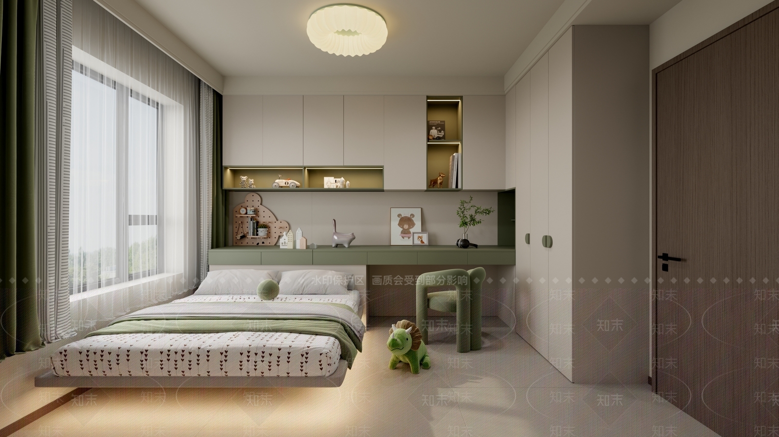 现代榻榻米卧室3D模型下载【ID:1183274202】