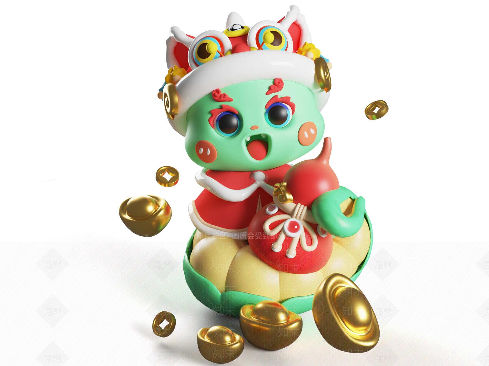 中式美陈3D模型下载【ID:1183276066】