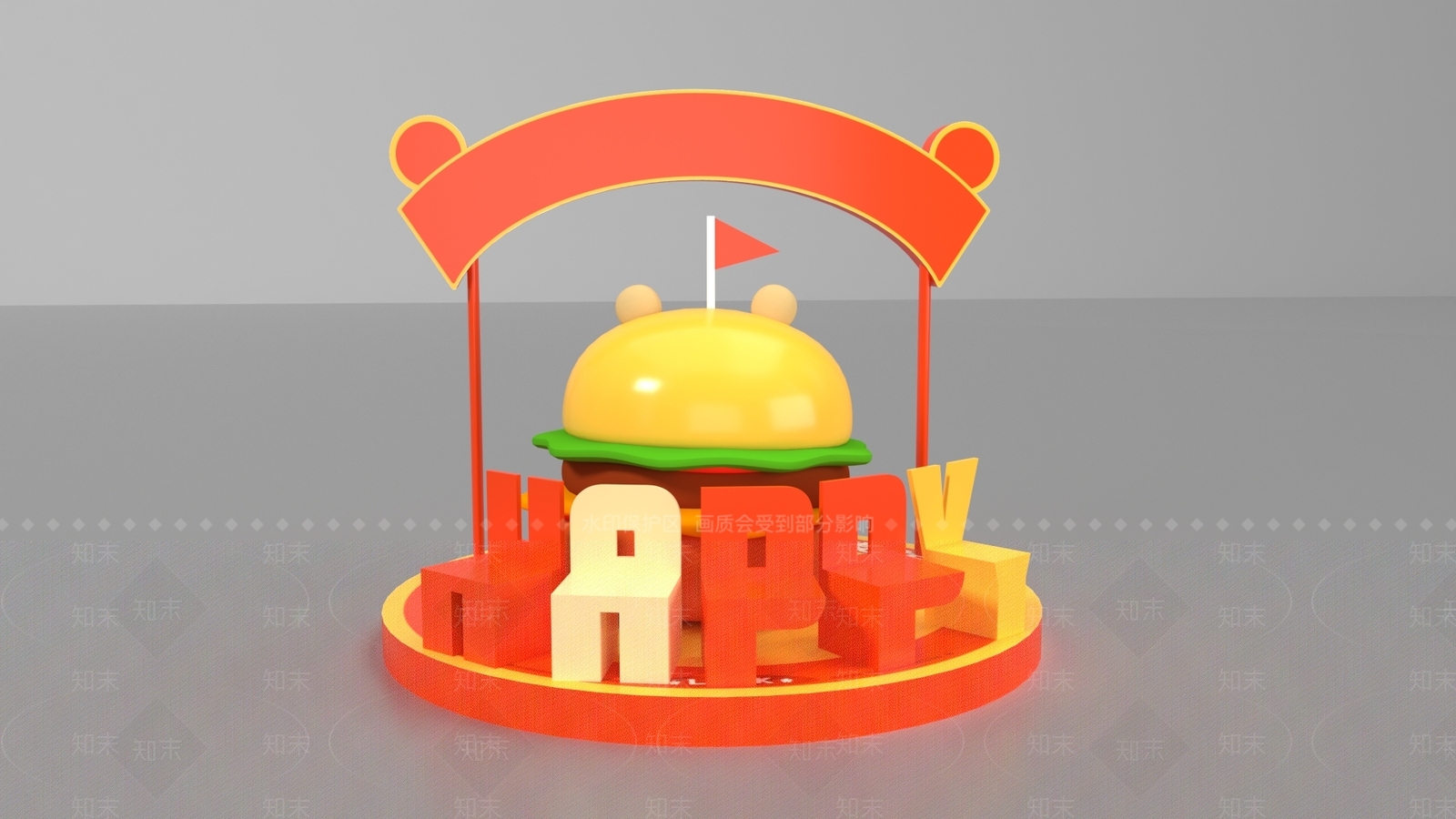 现代美陈3D模型下载【ID:1183281516】