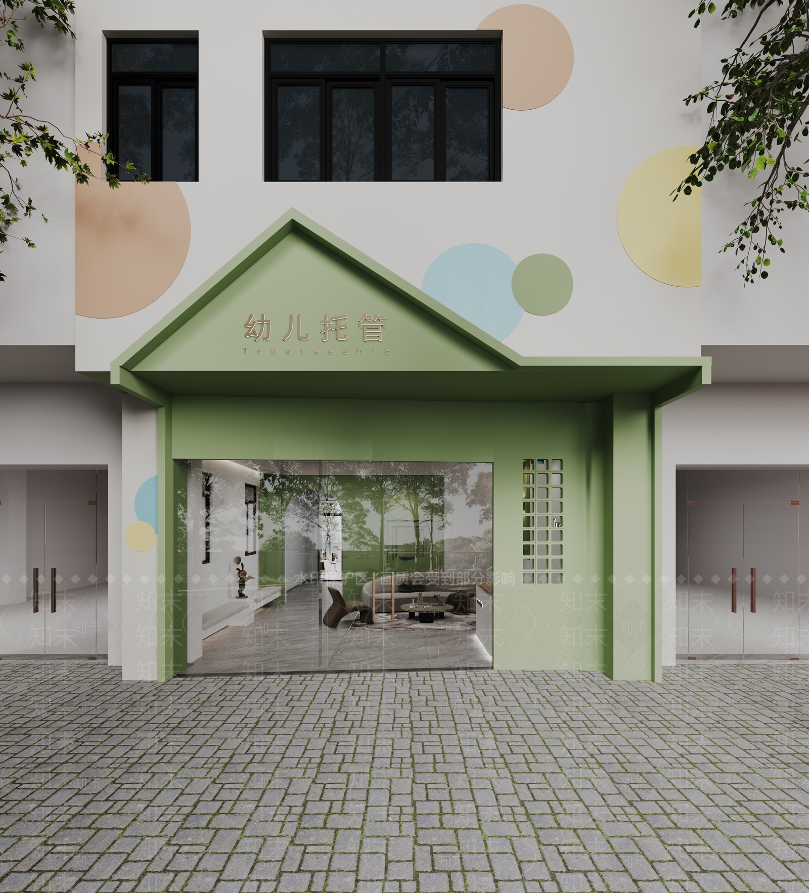 现代简约幼儿园3D模型下载【ID:1183287734】