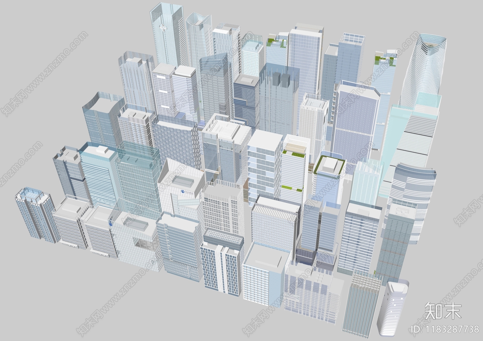 现代办公楼SU模型下载【ID:1183287738】