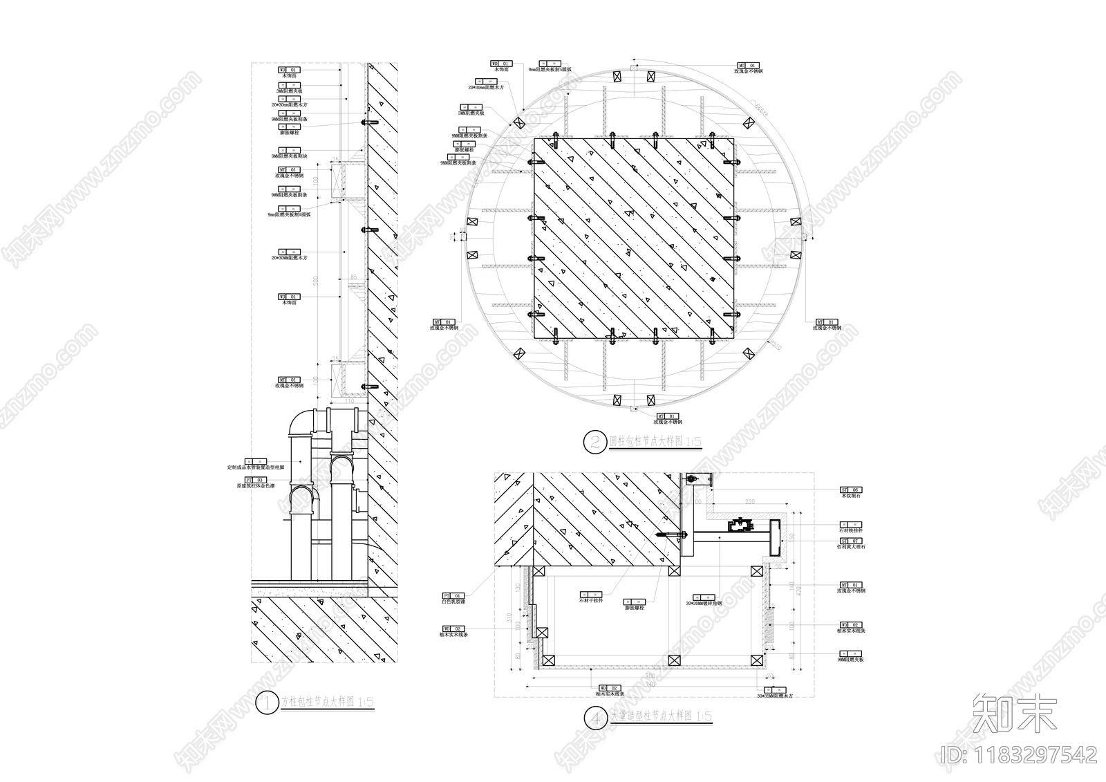 新中式中式家具节点详图cad施工图下载【ID:1183297542】