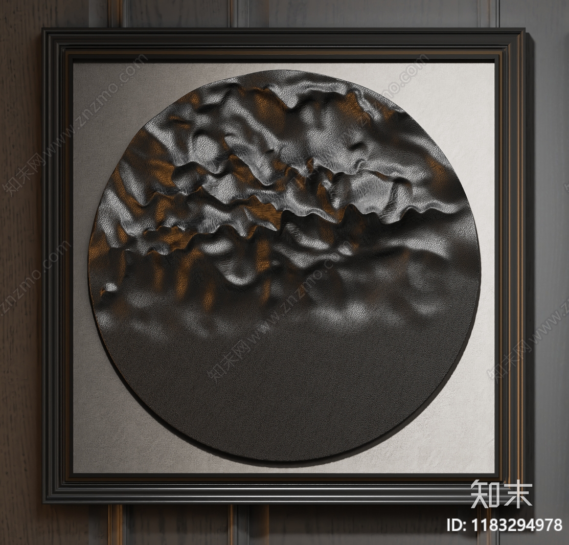 新中式现代挂画3D模型下载【ID:1183294978】