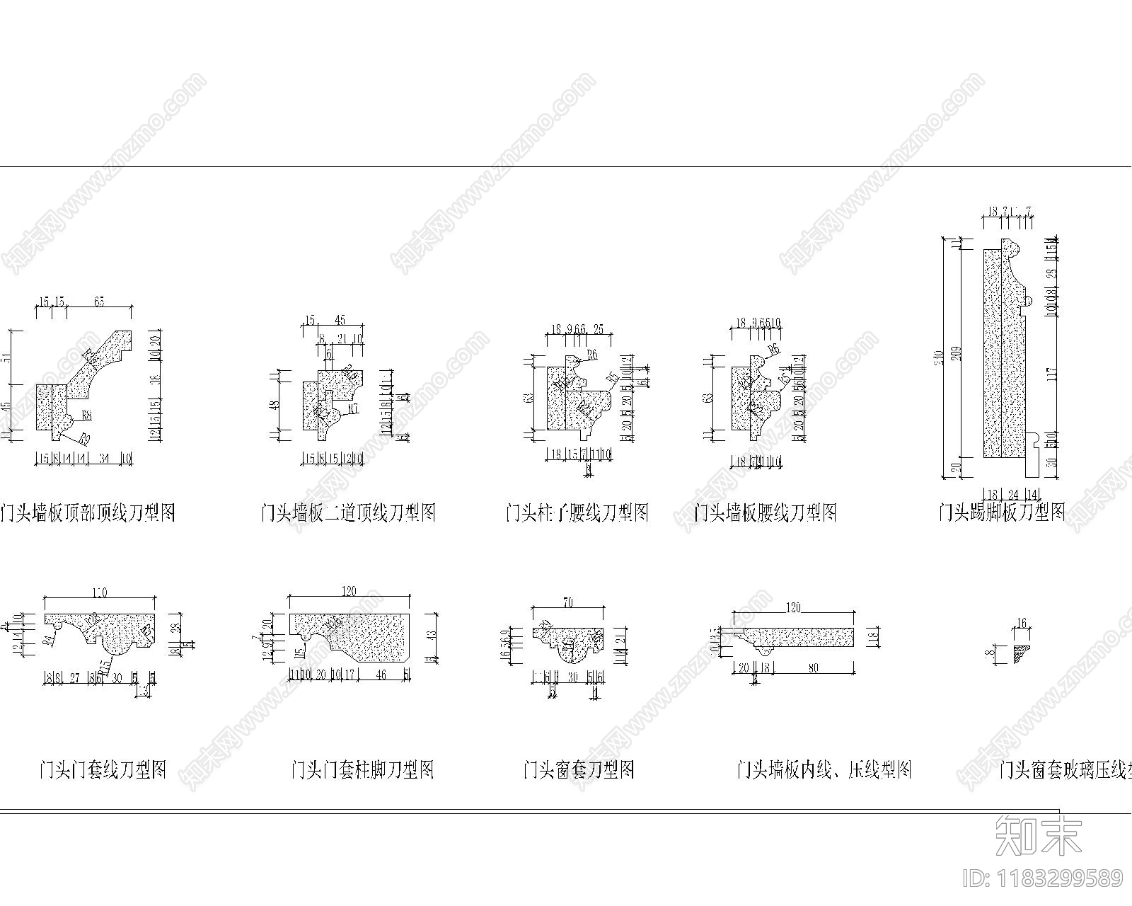 欧式综合硬装构件图库施工图下载【ID:1183299589】