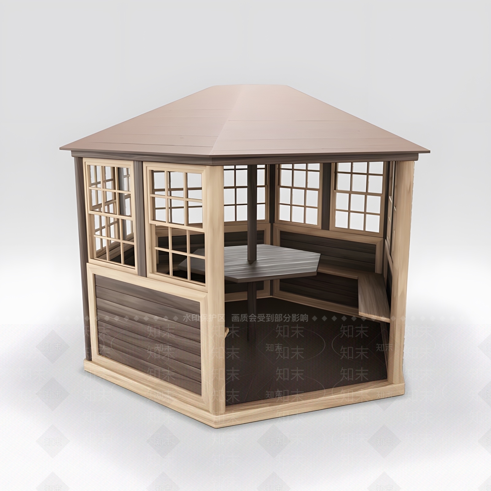 新中式亭子3D模型下载【ID:1183305454】