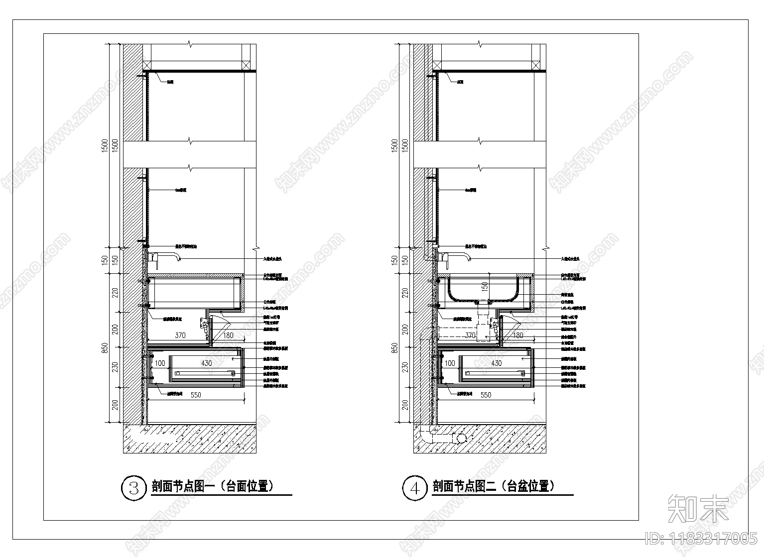 现代卫浴设施cad施工图下载【ID:1183317005】