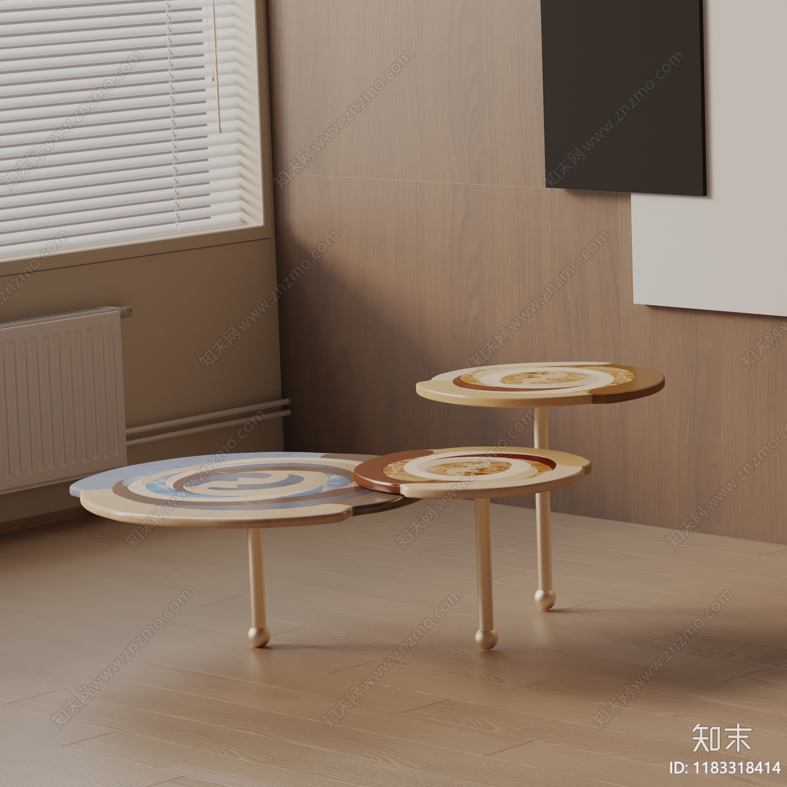 现代茶几3D模型下载【ID:1183318414】