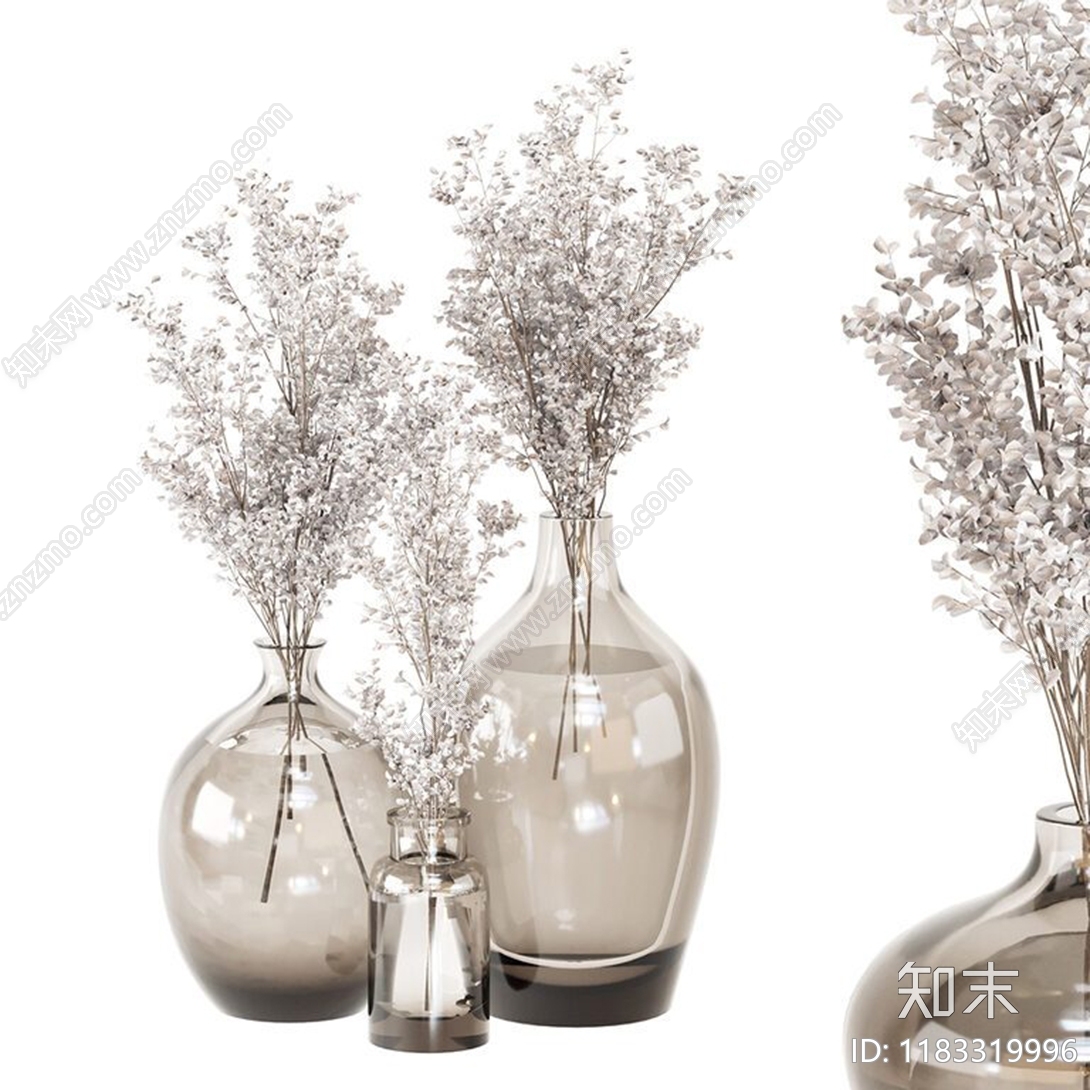 现代花瓶摆件3D模型下载【ID:1183319996】