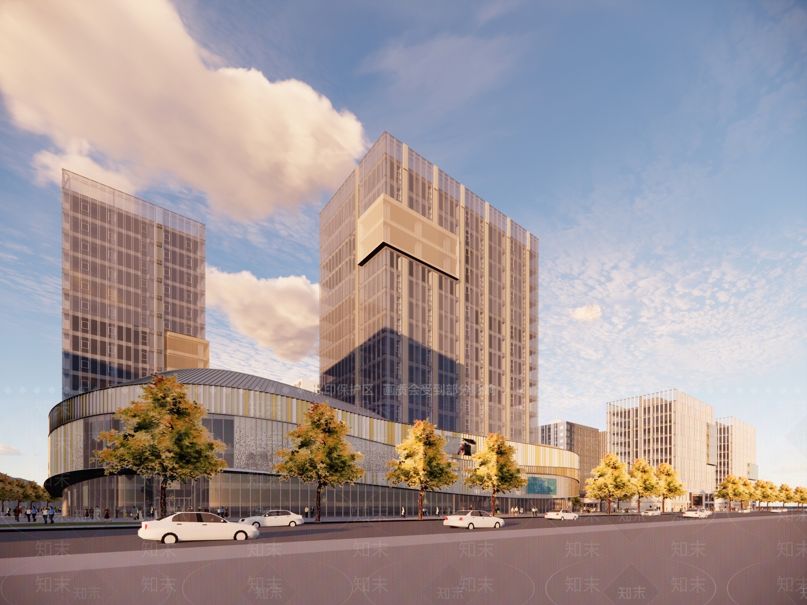 现代商场建筑SU模型下载【ID:1183320435】